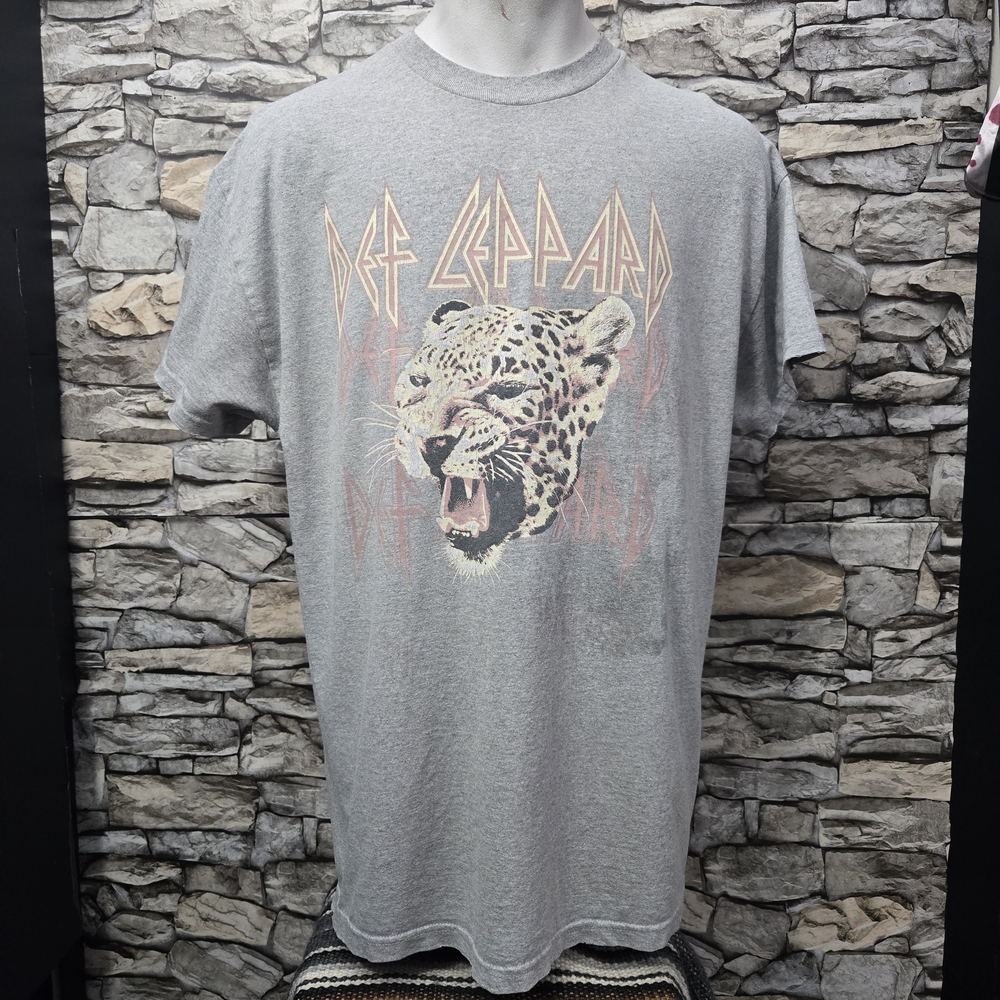 Free People Gray Leopard Graphic Tee